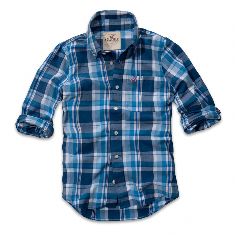 Hollister Hombres Pura Algodón Camisa HCO4534